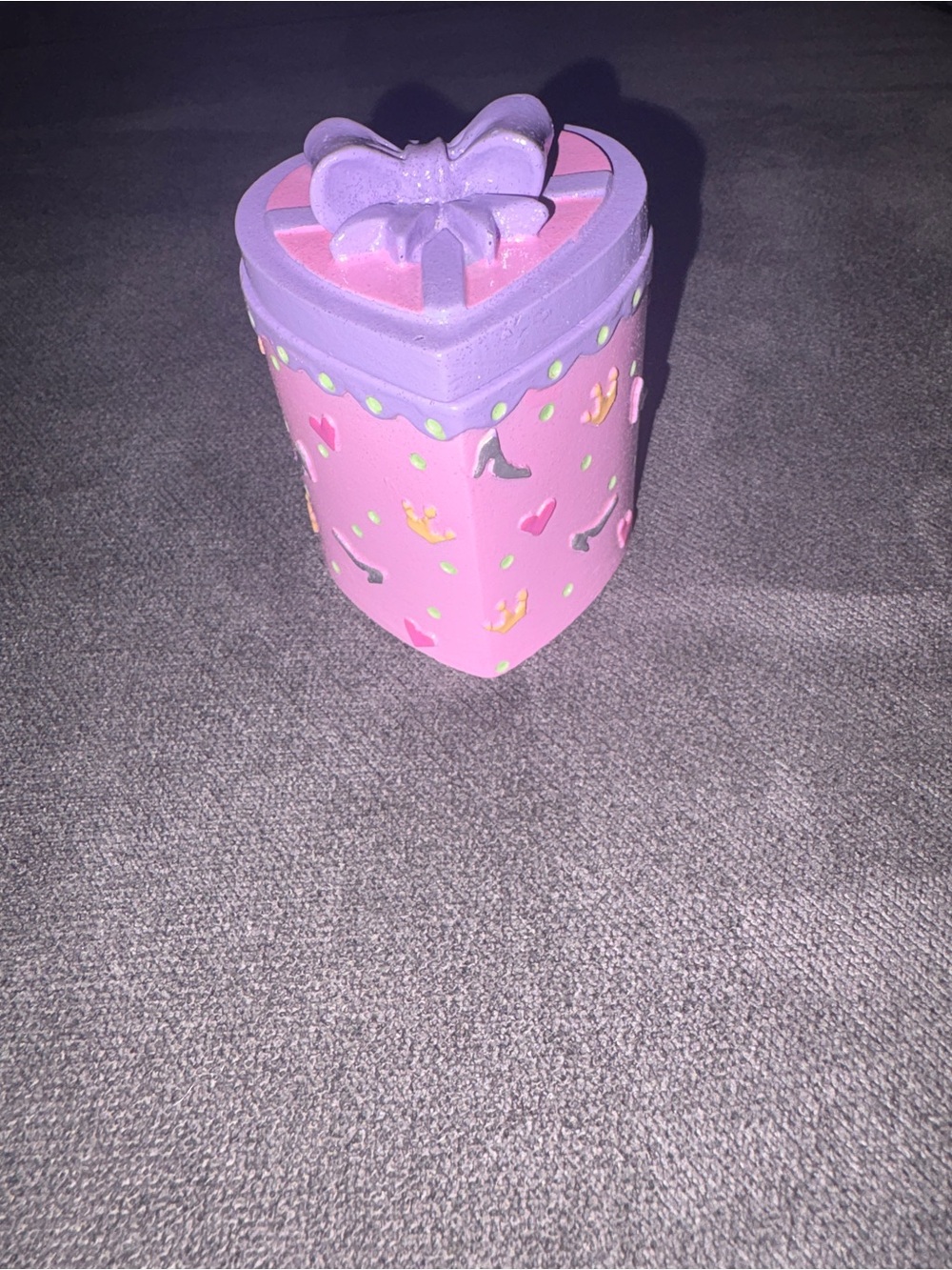 Vintage y2k Claire's trinket box with reversible lid Prince Charming